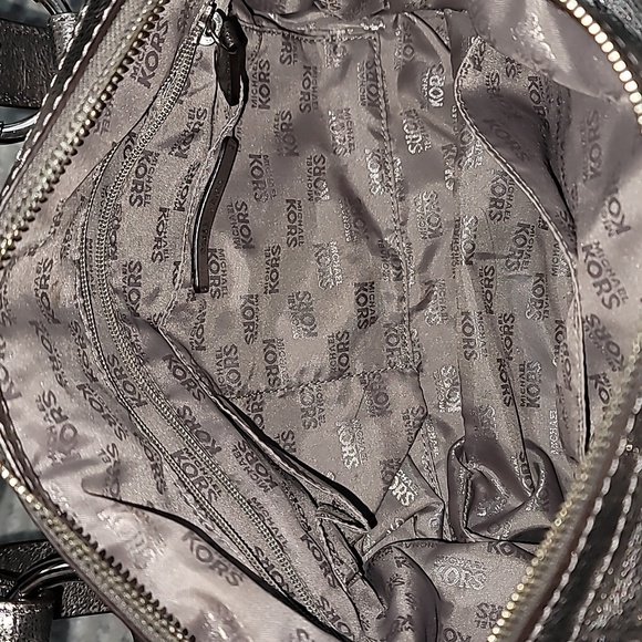 MICHAEL KORS Metallic Fulton Bowler Bag - Picture 8 of 13